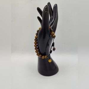 Tiger Eye Unisex Adjustable Beaded Bracelet NWOT